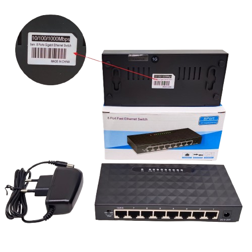 SWITCH HUB SANURPRO 10/100/1000 8 PORT GIGABIT