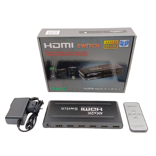 SWITCH HDMI SANURPRO 5 PORT + REMOTE + ADAFTOR