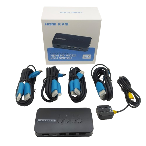 KVM SWITCH VGA USB 2.0 2 PORT + 2 PCS KABEL KVM 1,5M