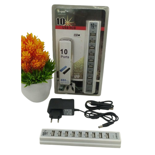 USB HUB 2.0 10 PORT + ADAFTOR